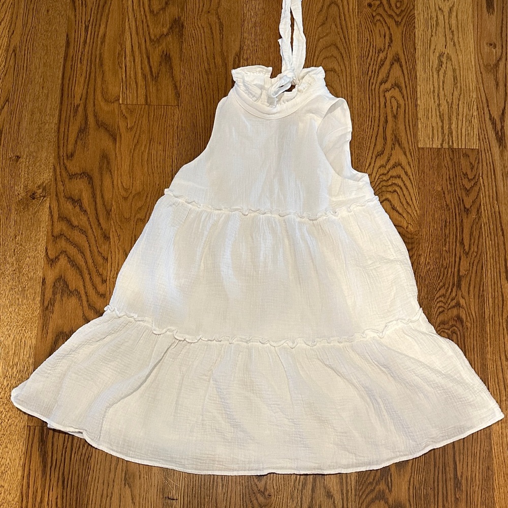Tuckernuck Pomander Place White Sleeveless Tiered Dress XS